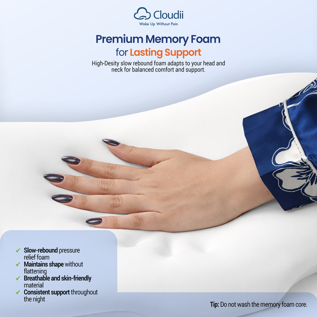 Orthopedic Neck Pain Relief Pillow with Eye Mask